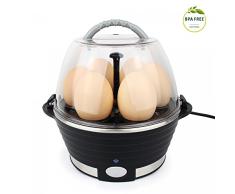 Leogreen - Cocedor de Huevos, Máquina para Hacer Huevos en el Hogar, Negro, Material: Libre de BPA