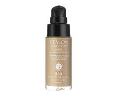 Revlon Colorstay 24H, Base de maquillaje para rostro, para cutis mixto/graso, SPF15, con dosificador, color Beige (330 Natural Tan), 30ml