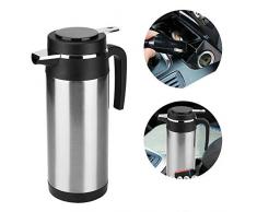 KIMISS 1200ML 12V / 24V Caldera del acero inoxidable del coche Hervidor de agua de eléctrica en el coche - Hervidores de bebida de viaje Taza de café de viaje Botella de agua(12V)