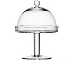 LSA International - Vienna - Soporte para tartas & Cúpula Ã15/Ã14 H20.5cm Transparente