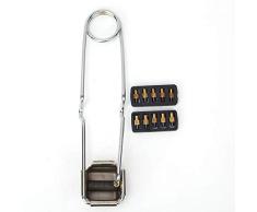 SANON Pedernal de Pedernal 1Pc Pedernal Chispa Encendedor Cuadrado de Acero Niquelado + 10Pcs Encendedor de Cabeza Redonda Pedernal Deportes Al Aire Libre