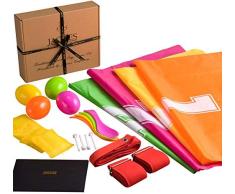 Conjunto de día deportivo - Juego completo de juegos, incluye carrera de sacos, huevo y cuchara, carrera de 3 patas, carrera de bolsas de frijoles, lanzamiento de bolsitas de frijoles - Jaques de Lond