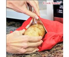 Always Fresh Kitchen Cook Tatoes Bolsa para Patatas En Microondas, Rojo, 2 x 22 x 17 cm