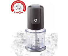Axsom - Picadora Eléctrica Picamax 6. Picadora Eléctrica Multifuncional con 6 Cuchillas Pica Tritura y Trocea, Cuchillas Acero Inoxidables 400W. Picadora para Hielo. Capacidad 0,5L, 2 Velocidades