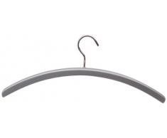 Wenko 17210156100 Percha Pino de color aluminio - percha para la ropa, Madera de haya, 45 x 18.5 x 3 cm, Plata mate