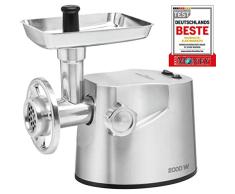 Proficook PC FW 1173 Picadora de Carne Eléctrica Profesional, 2,3Kg/min, Cuerpo Aluminio Fundido, 3 Discos Corte, Engranaje Metálico, Función Inversa, Accesorios, 2000W, 2000 W