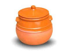 Cazuela de cerámica/olla de barro (para guisos) 3,5 litros 22 cm de diámetro x 23 cm alto