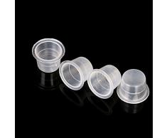 ROSENICE 1000pcs Tazas de Tatuaje Tinta Desechables Contenedor Pigmento de Tatuaje Permanente Pestaña 8mm
