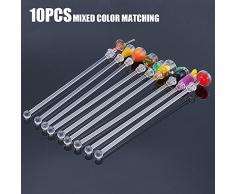 Swizzle Stick 10pcs / set Wine Party 23cm Cóctel de jugo Mezclador de bebidas Barra de agitación de acrílico Herramienta Agitadores