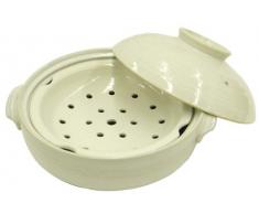 Perla tradicional japonesa al vapor blanco de la porcelana de barro olla N ? 6 [Non-IH] L-784 (Jap?n importaci?n / El paquete y el manual est?n escritos en japon?s)