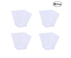 BESTonZON 50PCS 60ml Mini Tazas de Postre Plástico, Pequeñas Copas Desechables Transparente para Trifle y Jalea Platos de Postre
