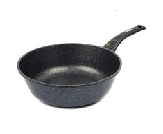 Oursson, Sartén Wok Premium, 5 años de garantia, Recubrimiento de Mármol, Mango con sensor térmico, 26 cm, Para todo tipo de cocina: inducción, gas, placa eléctrica y vitrocerámica, negro, KWW2622MR
