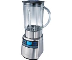 ProfiCook PC-UM 1006 Batidora de vaso, jarra de cristal 1,8 l, regulador velocidad electrónico, 1200 W, 1.8 litros, 1 Decibelios, Vidrio, 5, Negro y gris