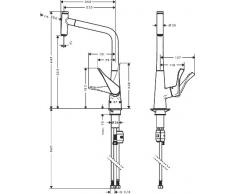 Hansgrohe metris select - Mezclador monomando cocina metris select cromo
