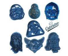 Cuticuter Star Wars Pack Cortador de Galletas, Azul, 16x14x1.5 cm, 7 Unidades
