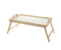 Madera cama Bandeja (50 x 35 cm, con patas abatibles