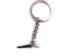 H-Customs Cuchillo de Cocina Cuchillo Llavero Colgante Plata Metal