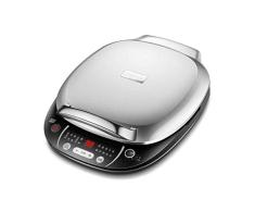 SMLZV Molde de Horno eléctrico de 180 ° Plancha Eléctrica sartén Lavable Doble Recipiente for Hornear Antiadherente for Personal Crepes, Galletas, Huevos, etc.