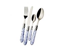 BUGATTI Servicio de cubiertos 24 pz. CRISTAL. Blu TR.DR CSD2T-W1750