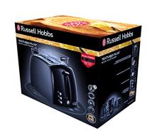 Russell Hobbs Textures Plus - Tostadora (2 Ranuras Anchas, de Plástico con Detalles Acero Inox, Negro) - ref. 22601-56