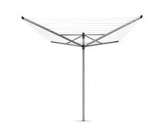 Brabantia Lift-O-Matic Tendedero de JardÃ­n con Soporte, Acero Inoxidable, Gris Metalizado, 60 m de Cuerda