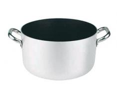 Ollas Agnelli Platinum Cacerola Alta de Aluminio, con 2 Asas en Acero Inoxidable, Plata, 24 litros