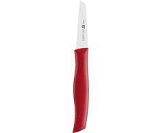 Zwilling Twin Grip - Cuchillo verdura, Hoja endurecida al frío Friodur, Acero Inoxidable, Mango sintético, 70 milímetros, Color Rojo