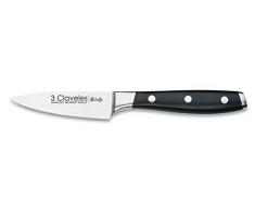 3 Claveles - Cuchillo de Verduras Forjado, Pulido Mate, Acero Inoxidable, lÃ­nea Toledo - (9cm - 3,5)