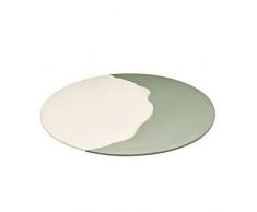 Magu Green Flow - Plato Llano, Color Verde 35 cm, Redondo, diseño Natural.