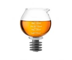 Toque Final copa Jigger tapón 3 en 1 Medidor para medir, tapón para botella y vasos de chupito fta7041