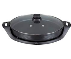 Jata PE638 Sartén Paellera Eléctrica 38 cm de Diámetro y 5 cm de Profundidad Antiadherente Libre de PFOA Válvula de Salida de Vapor Distribuye el Calor de Forma Uniforme