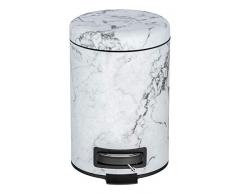 Wenko 23554100 Onyx - Cubo de Basura con Pedal (3 L, Acero, 17 x 25 x 22,5 cm)