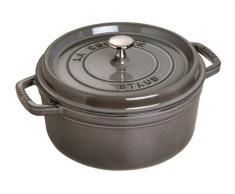 Staub 1102418 Cocotte Redonda, Hierro Fundido, Gris Grafito, 24 cm