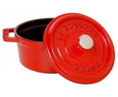 Staub - Olla Cocotte redonda, hierro fundido, 24 cm, rojo cereza