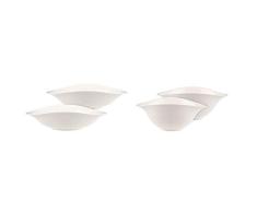 Villeroy & Boch Dune Juego Cuenco Pasta, 2 Piezas, Premium Porcelana, Metallic + 2 Boles Ensalada/Vajilla