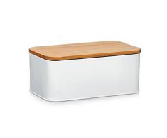 Zeller 25377 - Panera de Metal, Metal, Blanco, 31 x 18 x 12,5 cm