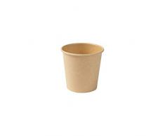 BIOZOYG Taza ecologica para café de Papel marrón sin blanquear I Taza de café expreso cata I 50 Piezas Taza café para Llevar desechable Biodegradable 100 ml 4 oz