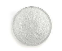 Excelsa Arabesque Plato de Servir, Cristal, Transparente, 31 x 31 x 1 cm