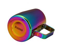 Dianoo Jarra De Espresso Al Vapor Jarra De Espuma De Espresso Acero Inoxidable Taza Café Latte Art 420ml Multicolor