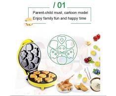 Waflera Antiadherente,Horno DoméStico PequeñA MáQuina De Gofres MultifuncióN MáQuina De Pastel De Pollo MáQuina De Desayuno De CalefaccióN De Doble Cara,Waffles