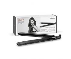 BaByliss ST255E Plancha de pelo con placas flotantes de cerámica con turmalina, 3 temperaturas 180ºC, 200ºC y 230ºC, calentamiento instantáneo, apagado automático, cable giratorio 2 m