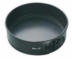 Kitchen Craft Master Class - Molde Redondo Desmontable, Acero, Negro, diametro de 30 cm