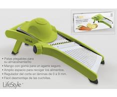 Life Style - Mandolina de Cocina con Pie - ABS y Acero Inoxidable - Multiples Cortes