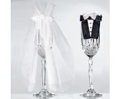 amscan International - Trajes de Novio y Novia para Copas (2 Unidades)