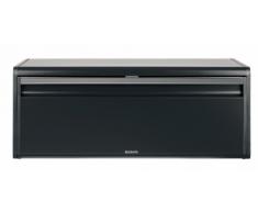 Brabantia 333484 - Caja de pan con tapa abatible, Negro (Matt Black), 46.5 x 25 x 18.7 cm