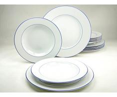 Creatable 14761 Serie Blue Sky, Vajilla, Porcelana,, 30 x 21 x 30,5 cm, 12 Unidades