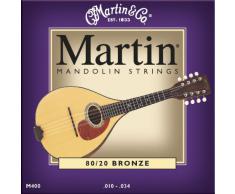 Martin M400 - Juego de cuerdas para mandolina de bronce.010-0.034