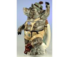 Jarra de cerveza alemana figura 3-D, jabalí bailando, jarra 1 litro