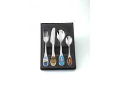 Zwilling ADVENTURES - Juego cubertería infantil 4 piezas con esmalte, en acero inoxidable 18/10