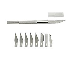 UEETEK Herramientas de talla de madera fruta comida artesanal escultura cuchillo grabado bisturí herramienta de corte de bricolaje con 9 cuchillas